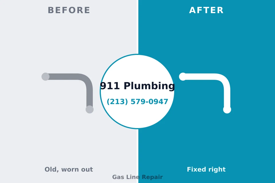 Before and after: plumbing repair Carnegie, PA
